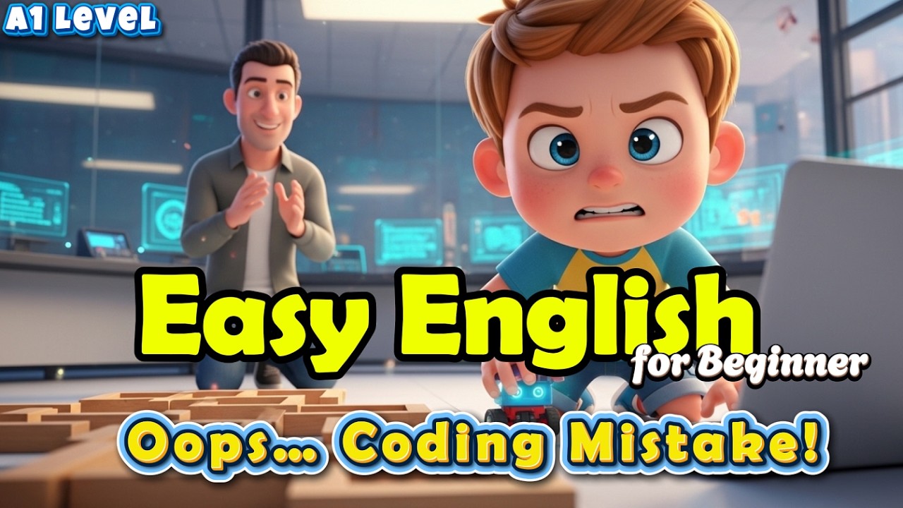 Toby Learns Coding at Robot Camp - English Story for Beginners | #englishforbeginners