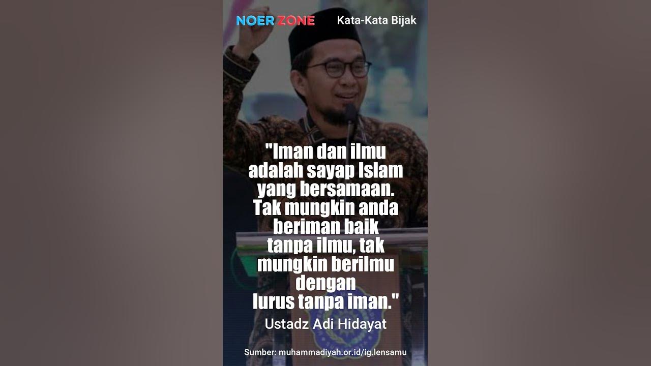 Kata-Kata Bijak Ustadz Adi Hidayat #noerzone #shorts - YouTube