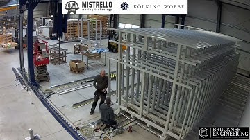 Time lapse Installation of a fully automatic slab storage and handling system