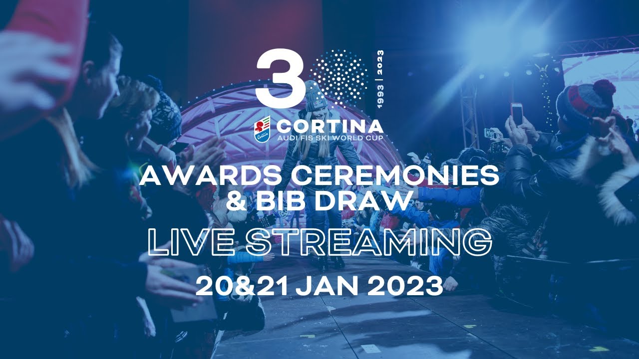 Awards ceremonies and bib draw 20 Jan Cortina Ski World Cup 2023