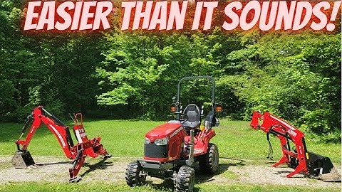 MASSEY FERGUSON GC1725MB  FIRST TIME BACKHOE UNINSTALL. PART 1