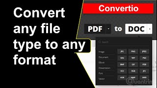 Convertio - How to Convert any file type to any format