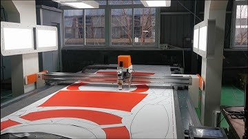 CNC Knife cutting machine with CCD cut print pattern