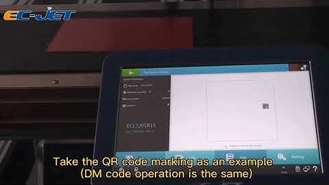 ECJET laser coding machine QR code setting instruction
