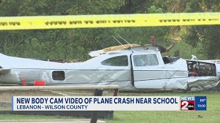 New body cam video of plane crash near Lebanon elementary school