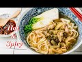 20 minute Hot and Spicy Noodle Soup | Fall Soup Recipes | Noodle recipes