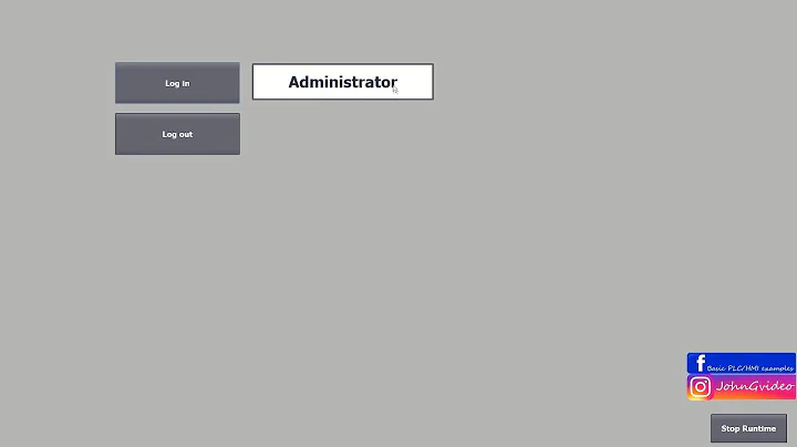 Siemens TIA Portal HMI/RT tutorial - Get and show name of logged user