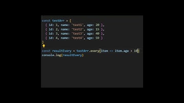 Метод массива every в JavaScript
