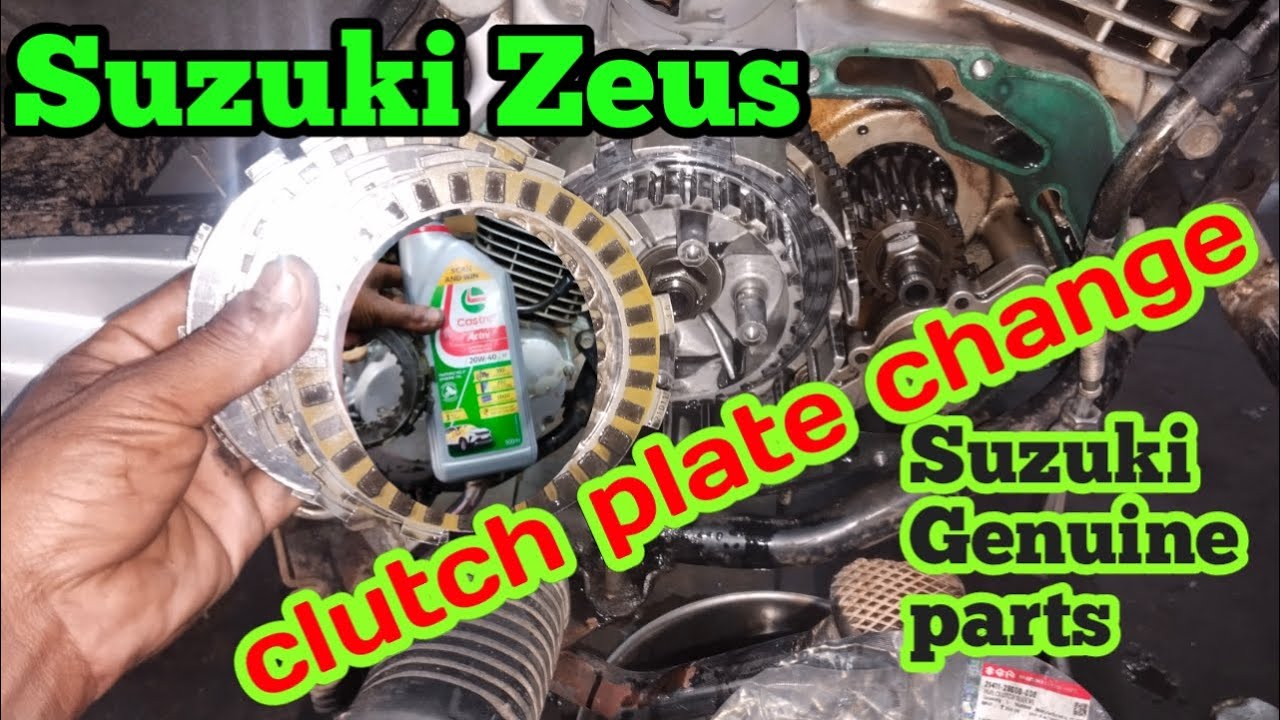 suzuki zeus clutch plate change YouTube