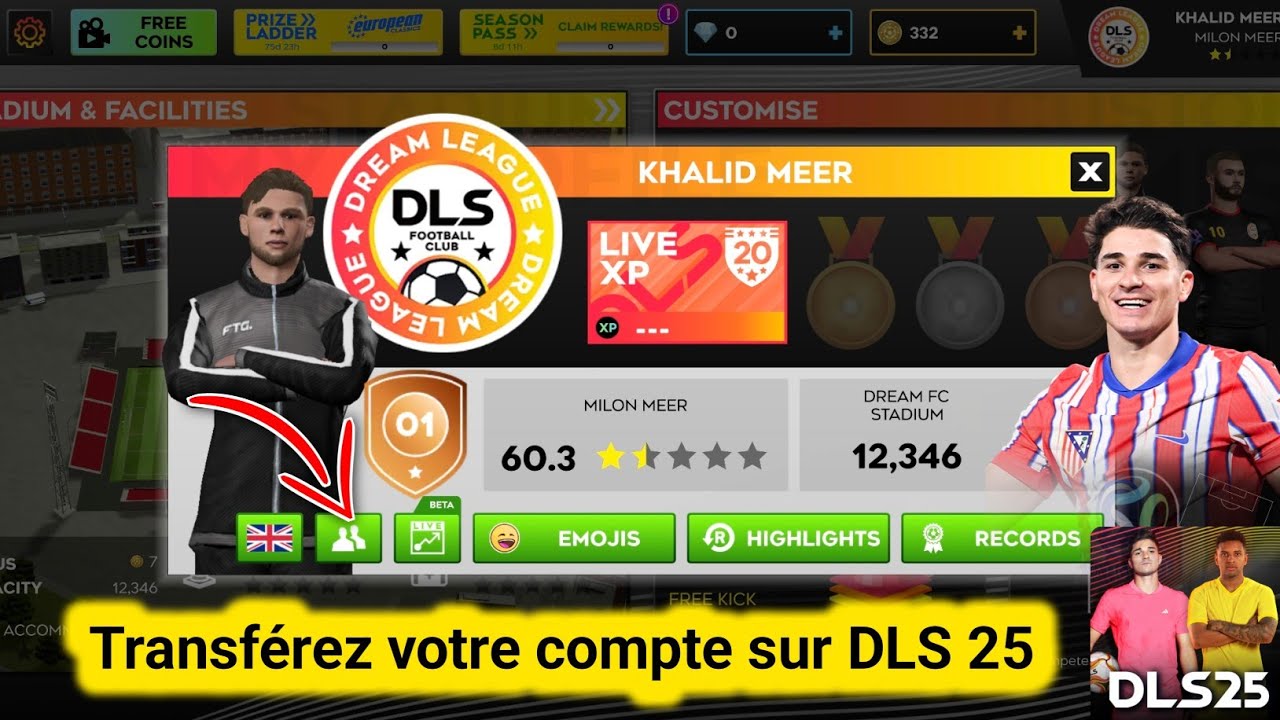 Dls 25 Comment Transférer son Compte | Dream League Soccer 2025