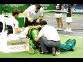 Juan Carlos Ferrero injured in Shanghai 2011.10.13