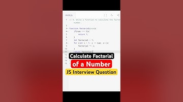 #15 JavaScript Interview Question | Calculate the Factorial of a Number #shorts #javascript