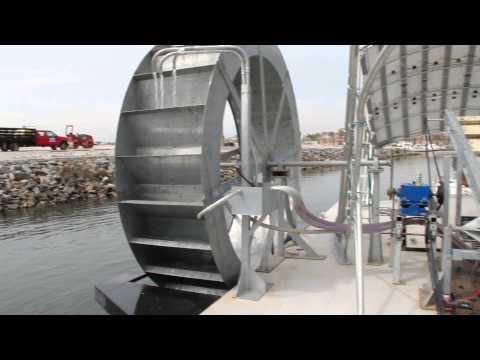 Baltimore's Inner Harbor Water Wheel In Motion (under construction)