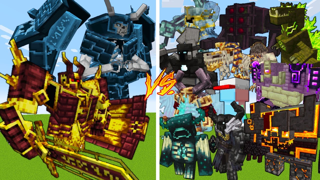 IGNIS And IMMORTAL VS Random Bosses X5 Part 1 / Minecraft Mob Battle