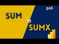 Power BI DAX - SUM vs SUMX Functions Tutorial #powerbi #dax #sum #sumx