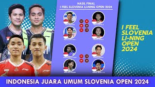 Hasil Lengkap Final Slovenia Open 2024. Indonesia Borong 3 Gelar & 3 Runner Up #sloveniaopen2024