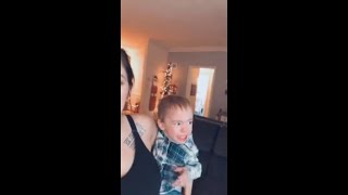 Baby Boy Starts Screaming As Soon As His Mom Plays The Dancing Santa Toy