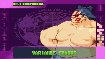V-E. Honda V-ism E. Honda Variable Combos VCs - Street Fighter Alpha 3 SFA3 Upper/Max