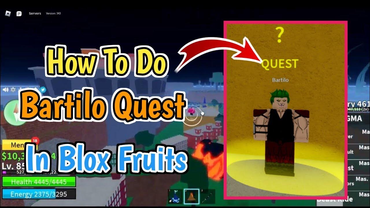 How to do bartilo quest in blox fruits 2023 how to complete