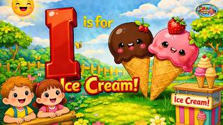 I is for Ice Cream | ABC Learning for Kids | Preschool Alphabet Story | Ice Cream Cartoon Toddlers