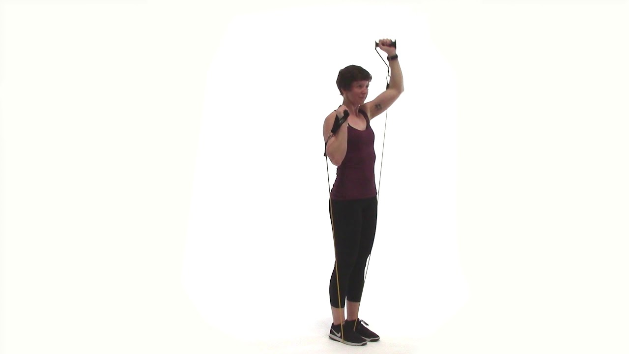 Step Back Lunge to Single Arm Resistance Band PressLeft YouTube