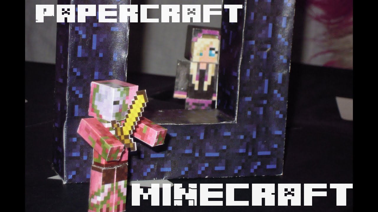 15 Papercraft Minecraft Cerdo Zombie Con Espada Youtube