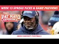 2020 NFL Week 13 Picks Against The Spread, NFL Game ...