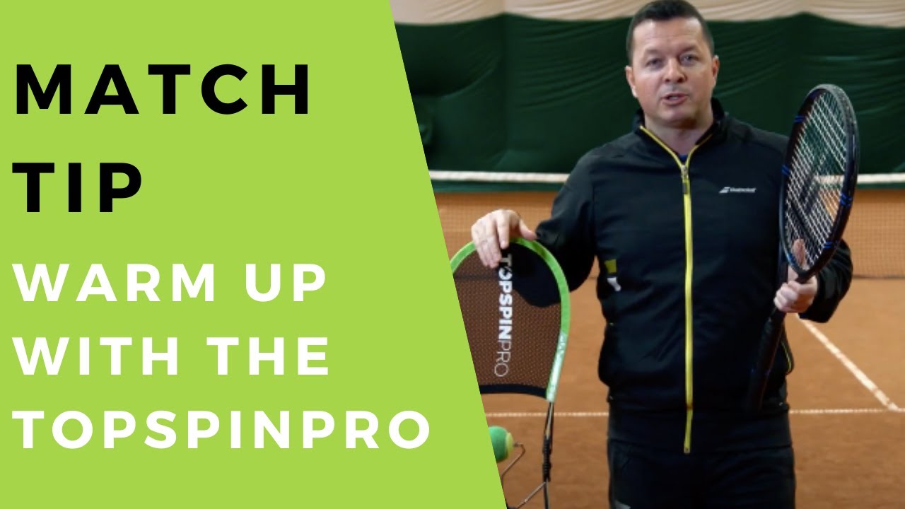 Verwenden Sie den TopspinPro als Teil Ihrer Routine vor dem Training oder dem Spiel, um sich aufzuwärmen.