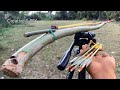 DIY slingshot How to create guns  bamboo powerful Creativity Unique - Easy