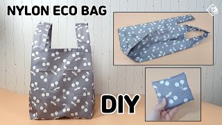 Нейлоновая эко-сумка DIY / Складная сумка для покупок / Сумка для продуктов / Руководство по шитью