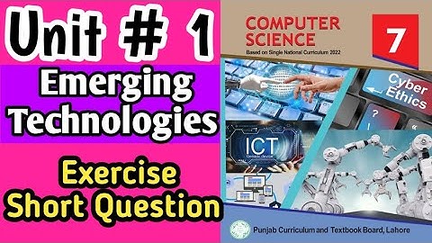7th Class Computer New Book Chapter 1 | Emerging Technologies | Class 7th Computer SNC 2023-24