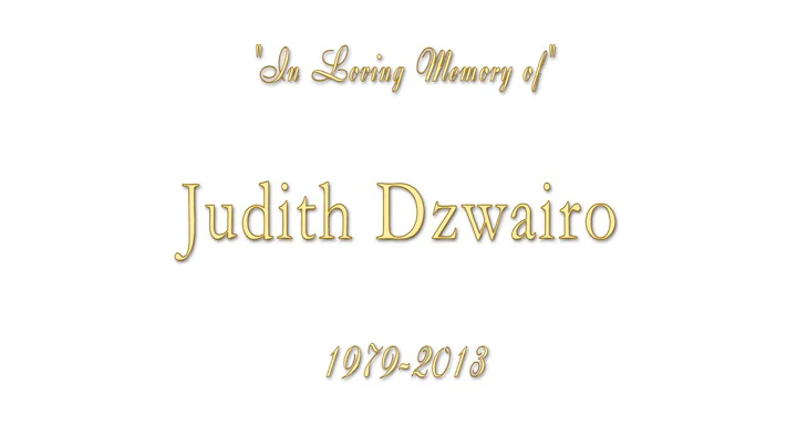 Judith's RUSH Memorial Service