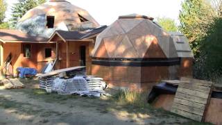 Geodesic Dome Home being built on Salt Spring Island BC