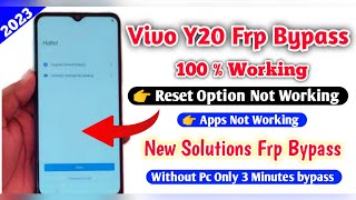 ViVO Y20 FRP BYPASS 2023 ( WITHOUT PC ) Vivo Y20 Google Account Lock Remove Android 13 by ak sarkar