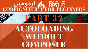 Part 32 CodeIgniter 4 Tutorial Series in Urdu/Hindi: Autoloading Libraries without using Composer