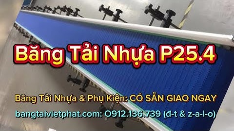 Băng tải nhựa P25.4 trong ngành chế biến thuỷ hải sản, KHÔNG sử dụng cho các hệ cấp đông IQF
