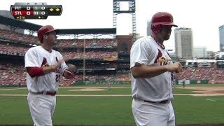 PIT@STL: Wacha helps his own cause with a two-run hit