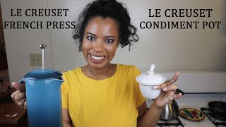 LE CREUSET FRENCH PRESS AND CONDIMENT 