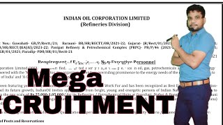 Iocl Mega Recruitment 2021 Electrical  Mechanical  Instrument Chemical  Bsc All Iocl 