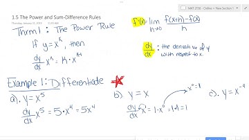 1.5 The Power and Sum-Difference Rules