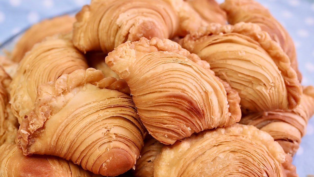 ⁣【cc】這是最好吃的酥脆蘋果派！教你2次擀麵做成千層酥的方法，非常快速簡單，無酵母，無烤箱#千層酥#Puff#螺旋酥【阿栗食譜98】