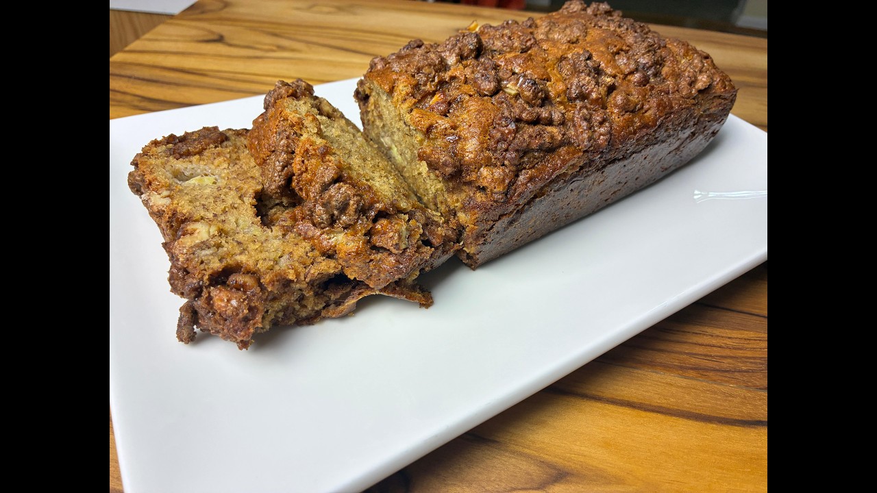 Banana Bread with Candied Walnuts