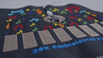 Embroidered Piano | Playing Music on a Piece of Fabric | DIY Tutorial