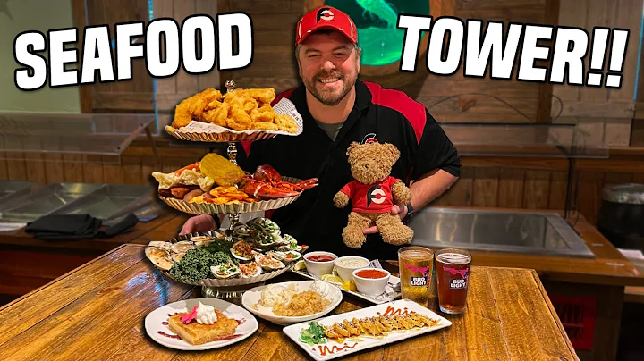 Massive Seafood Tower Challenge w/ Clams, Lobster,...