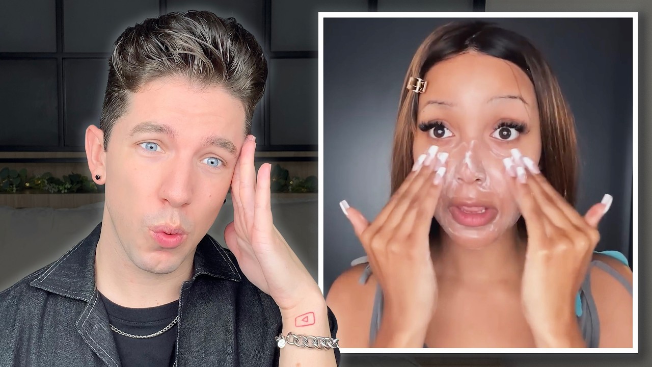Reacting to PinkPantheress’s Skin Care Routine (girly what are we doing)