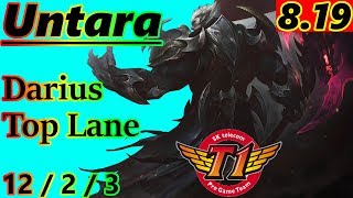 Untara as Darius Top Lane - S8 Patch 8.19 - KR Challenger - Full Gameplay