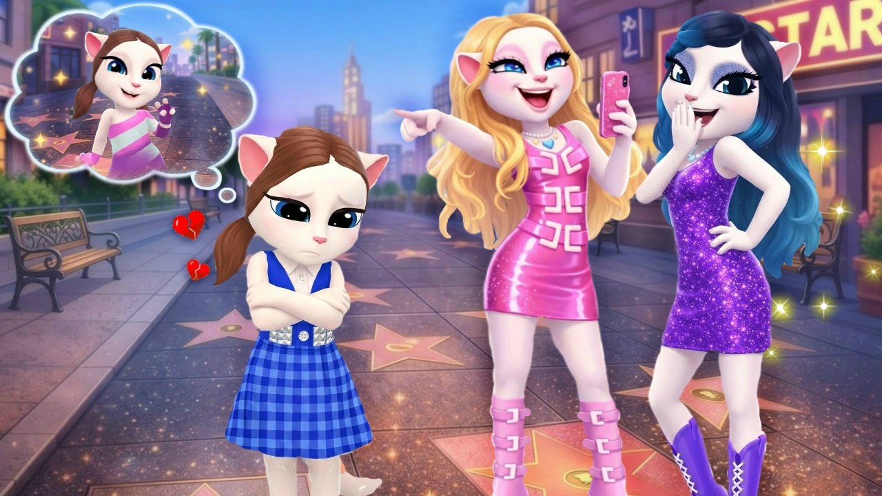 Sad story: little Angela dreamed of becoming a star | My Talking Angela 2