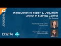 Introduction to report  document layout in business central