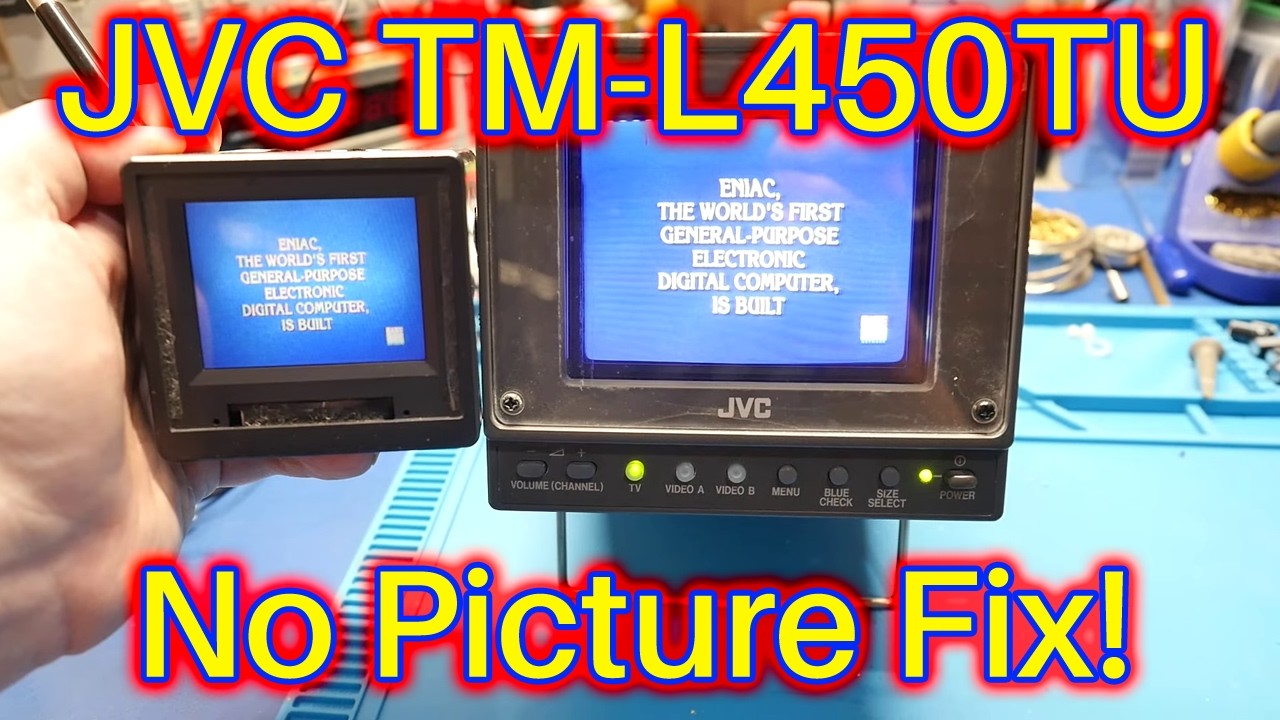 JVC TM-L450TU Monitor - No Picture Repair - YouTube