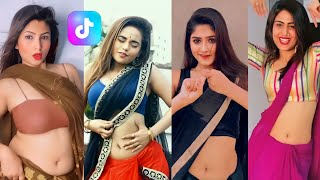 Saree navel showing videos || Tik Hot